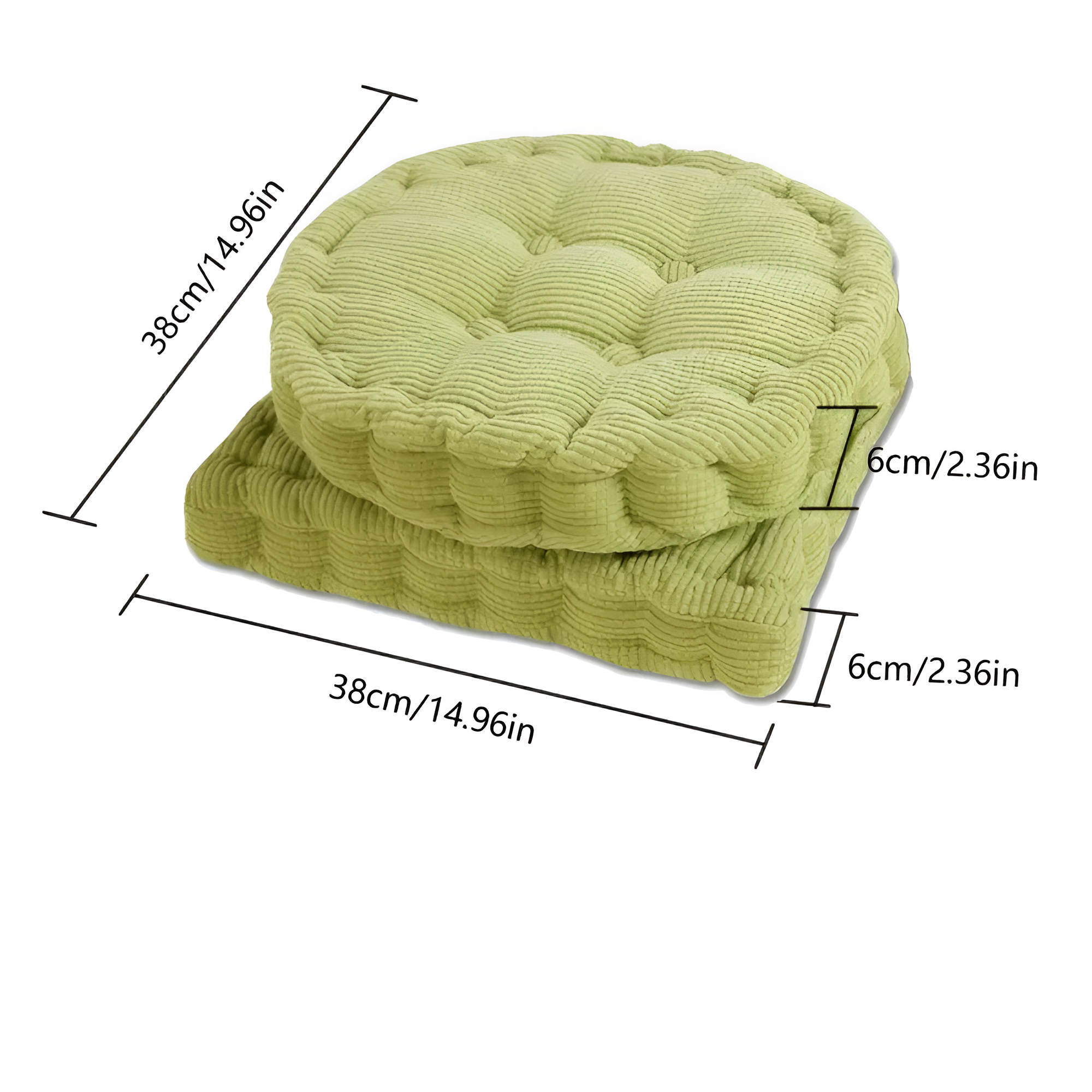 Stackable Corduroy Chair Cushions
