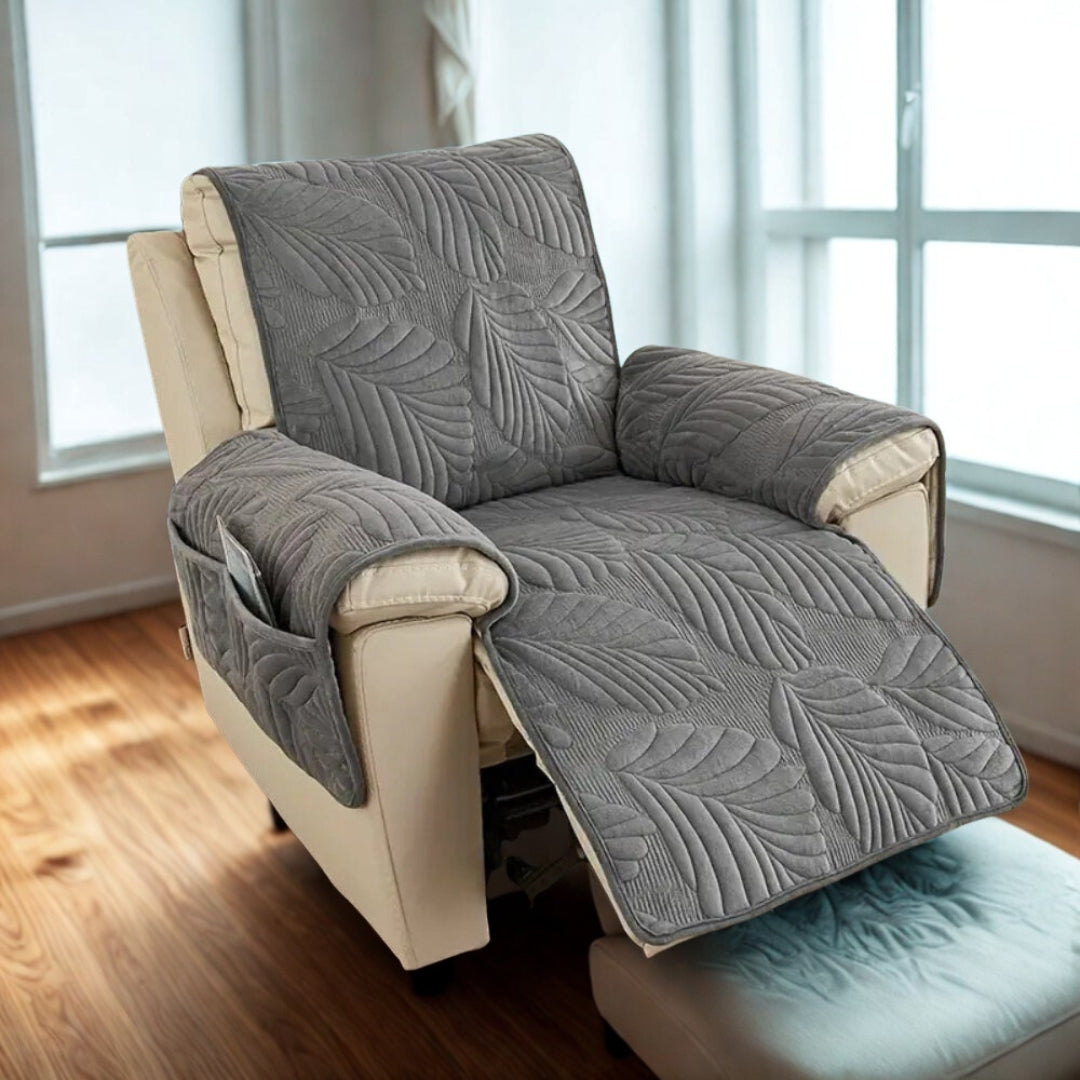 Verdant Leaf Pattern Recliner Cover