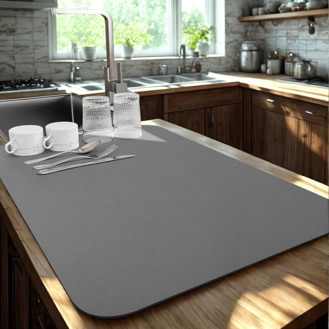 Quick Dry Kitchen Dish Mat | Highly Absorbent