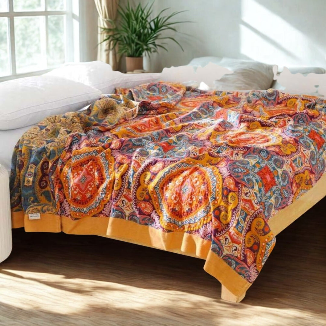 Sunrise Boho Reversible Blanket