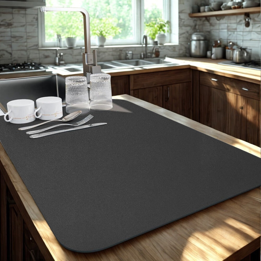 Quick Dry Kitchen Dish Mat | Highly Absorbent