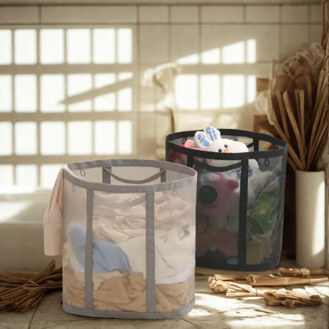 Foldable Mesh Laundry Basket