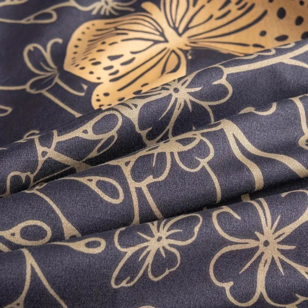 Valora Midnight Butterfly Quilt Cover | 3pcs Set