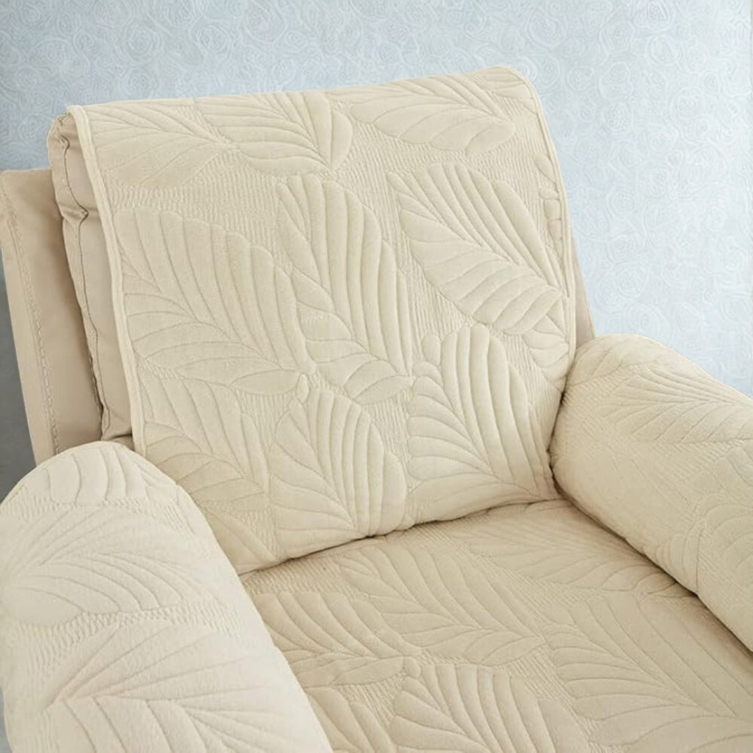 Verdant Leaf Pattern Recliner Cover