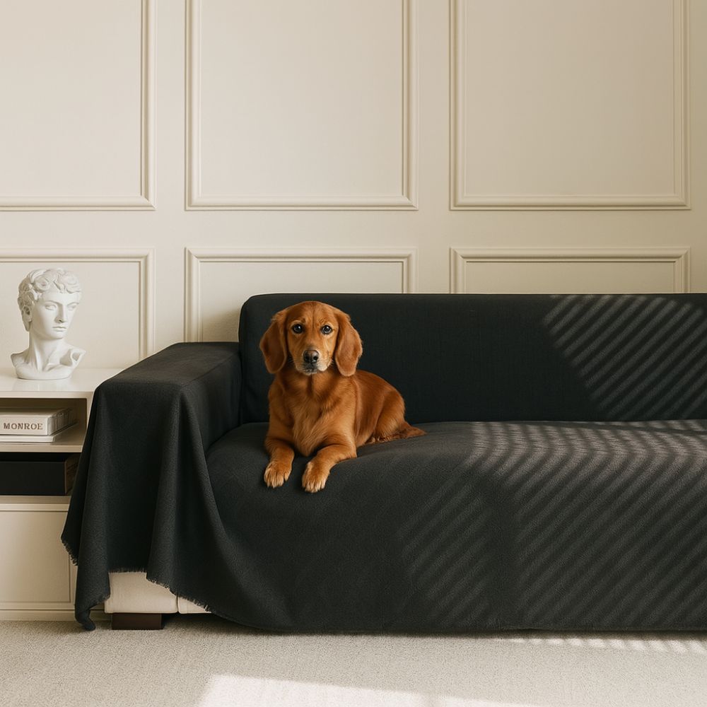 Diamond Grid Chenille Sofa Cover