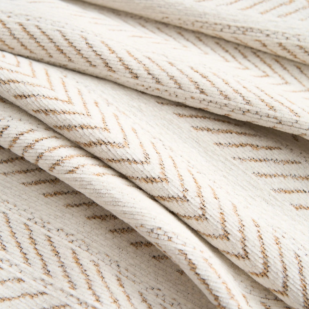 Herringbone Chenille Tassels Sofa Cover