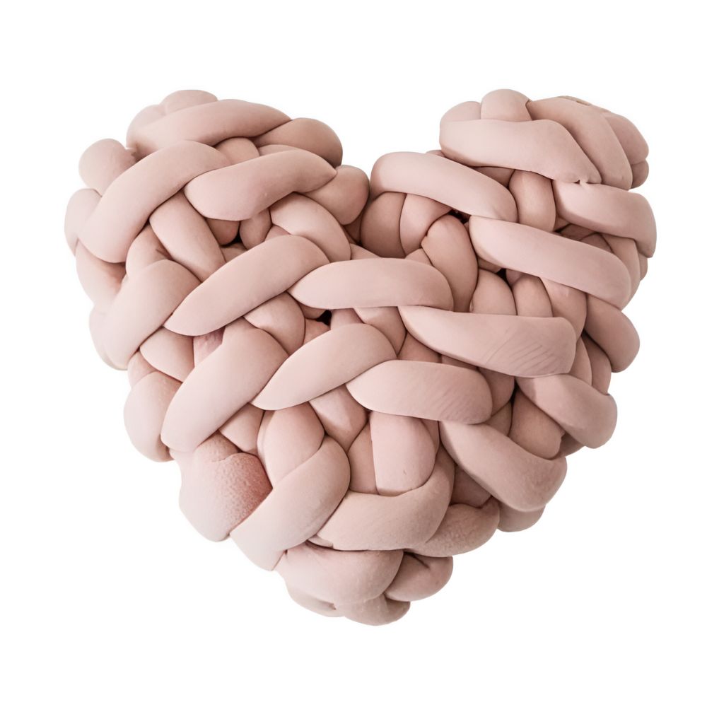 Plush Knotted Heart Shape Cushions
