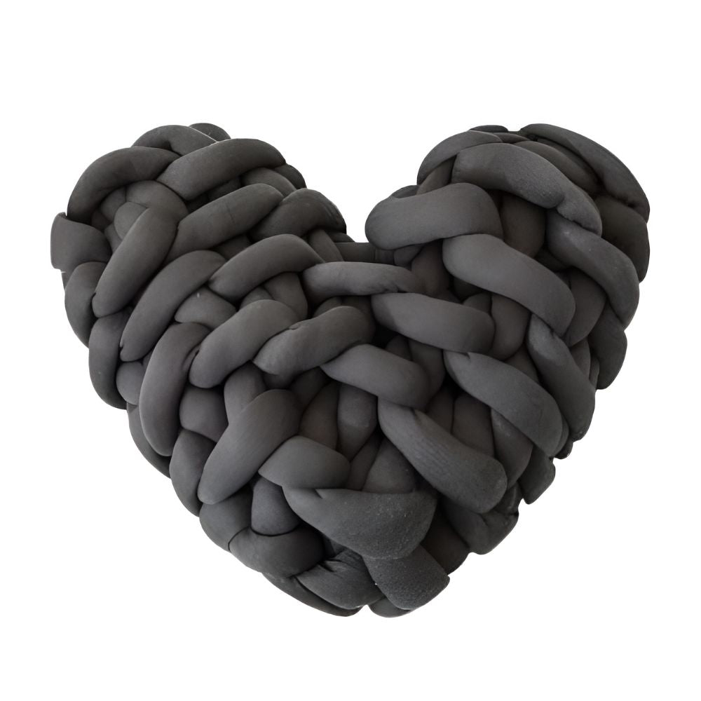 Plush Knotted Heart Shape Cushions