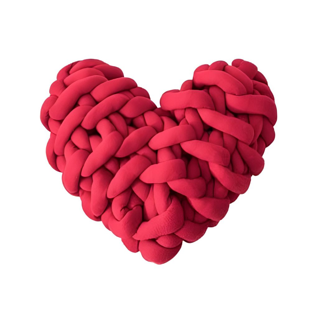 Plush Knotted Heart Shape Cushions
