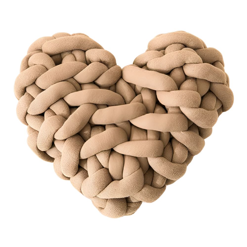 Plush Knotted Heart Shape Cushions