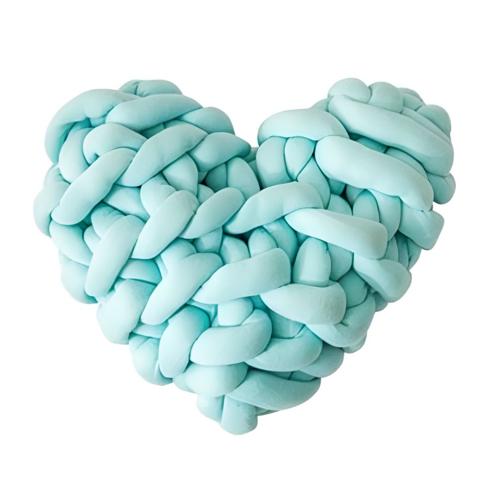 Plush Knotted Heart Shape Cushions