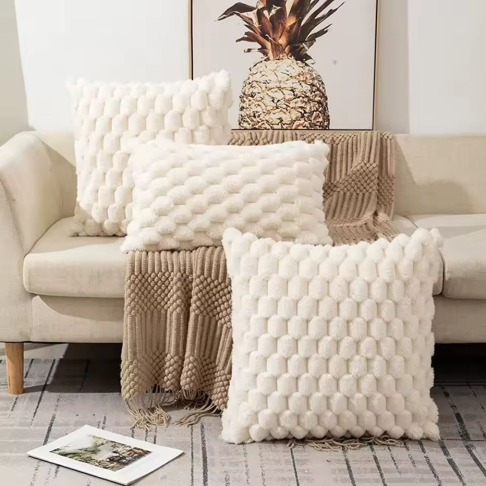 Plush Marshmallow Cushion Cover