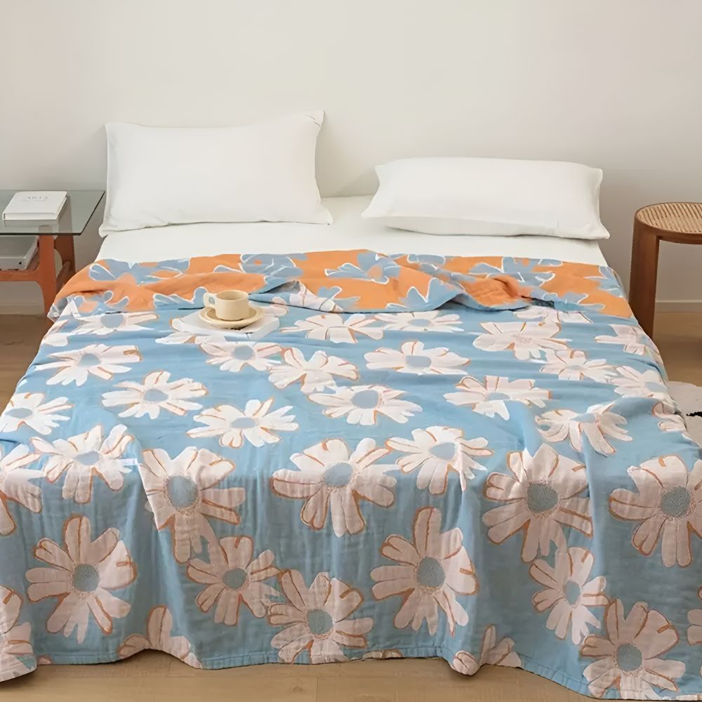Summer-Ready Daisy Cotton Blanket