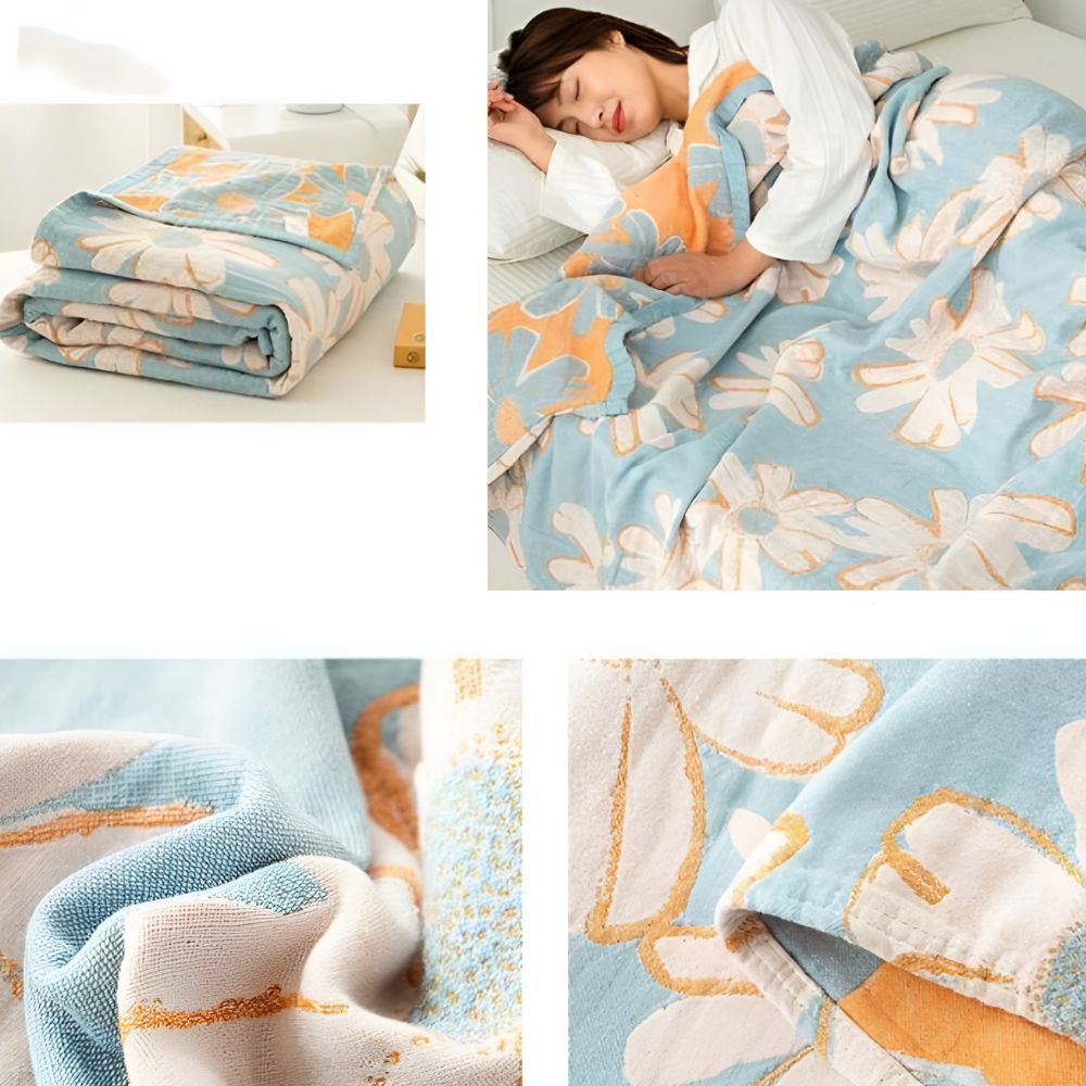 Summer-Ready Daisy Cotton Blanket