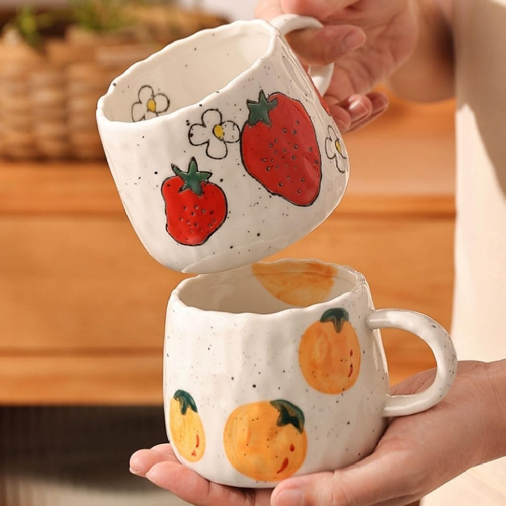 Sunny Fruit Ceramic Coffee Mug Collection