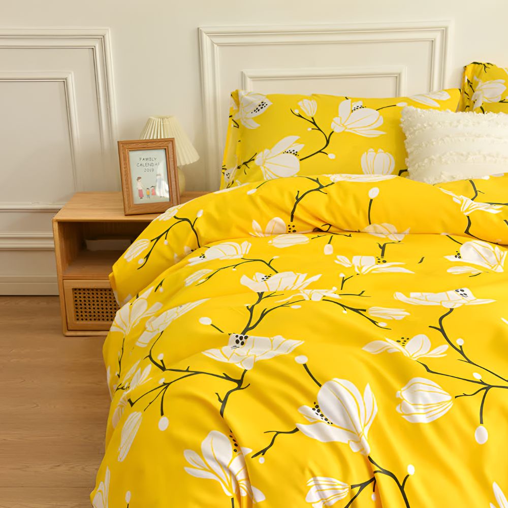 Yellow Blossom | 3pcs Quilt Cover Sets